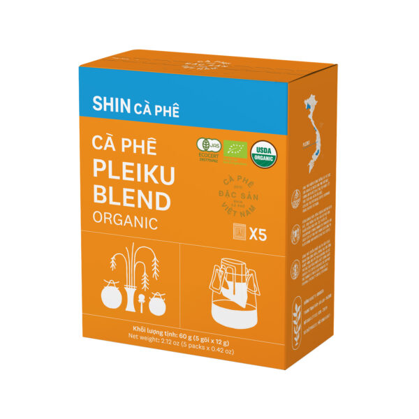 PHIN GIẤY "PLEIKU BLEND ORGANIC"- HỘP 5 GÓI