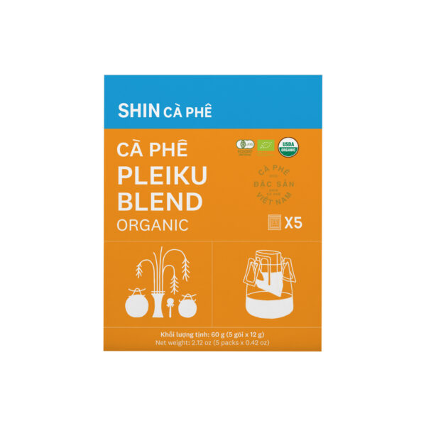 PHIN GIẤY "PLEIKU BLEND ORGANIC"- HỘP 5 GÓI